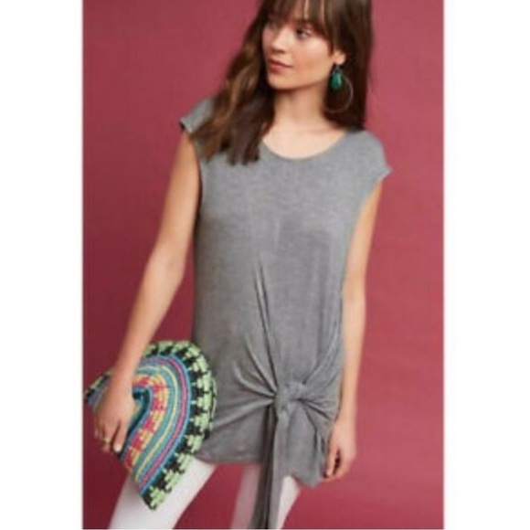 Anthropologie Vanessa Virginia Gray Tunic Extra Small XS - Picture 2 of 9